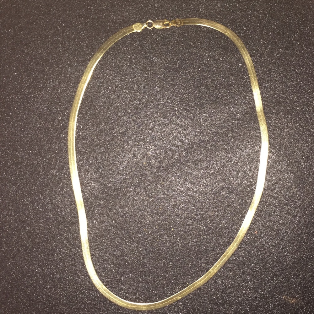 10k herringbone necklace